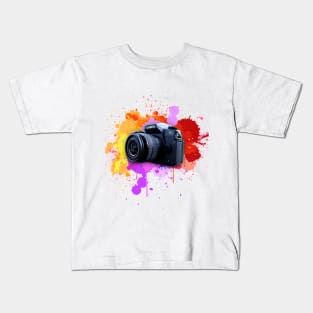 Lumix camera with spray paint Kids T-Shirt